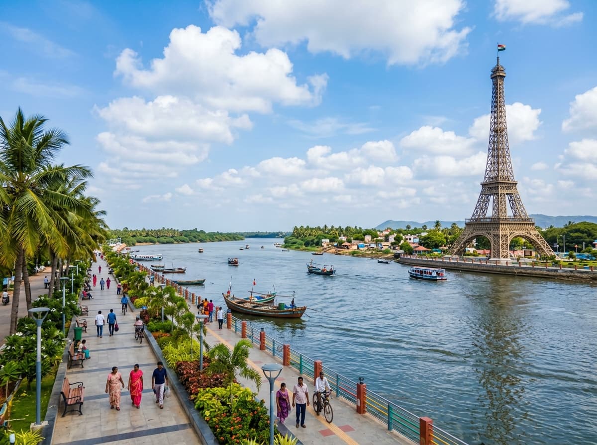 Yanam Eiffel Tower & Godavari View